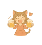 ゆるふわ猫耳ガール（個別スタンプ：7）