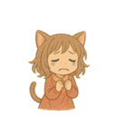 ゆるふわ猫耳ガール（個別スタンプ：12）
