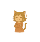 ゆるふわ猫耳ガール（個別スタンプ：18）