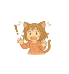 ゆるふわ猫耳ガール（個別スタンプ：19）
