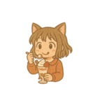 ゆるふわ猫耳ガール（個別スタンプ：35）