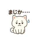 白い柴犬のゆるっとスタンプ（個別スタンプ：5）