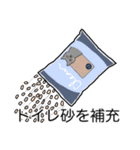 猫あるある（ぶち猫（白灰）／長毛）（個別スタンプ：6）