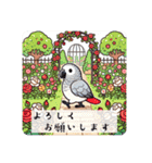 ヨウムとサザナミインコ（個別スタンプ：7）
