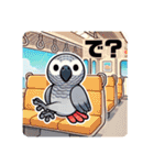 ヨウムとサザナミインコ（個別スタンプ：29）