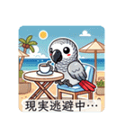 ヨウムとサザナミインコ（個別スタンプ：30）