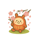 だるまる 花見シリーズ①（個別スタンプ：12）