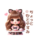 うさ耳＆猫耳のゆめかわギャルちゃん❤︎（個別スタンプ：13）
