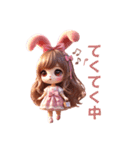 うさ耳＆猫耳のゆめかわギャルちゃん❤︎（個別スタンプ：33）