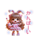 うさ耳＆猫耳のゆめかわギャルちゃん❤︎（個別スタンプ：38）