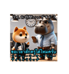 豆柴の日本語とタイ語の挨拶（ビジネス編）（個別スタンプ：13）