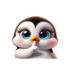 萌えペンギンの愛の告白（個別スタンプ：1）