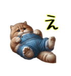 オーバーオールでぶ猫にゃ♡ずっと使える（個別スタンプ：16）