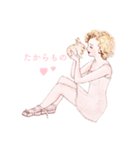 Pretty Lady's Happy Heart（個別スタンプ：5）