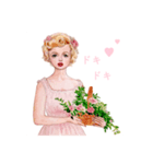 Pretty Lady's Happy Heart（個別スタンプ：6）