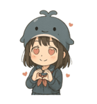 あきしまちゃん BIGスタンプ（個別スタンプ：8）