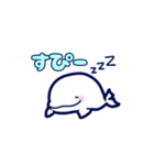 【動く】ぷにぷにシロイルカのスタンプ（個別スタンプ：14）
