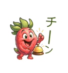 フルーツ かわいい ドラゴンフルーツ（個別スタンプ：22）