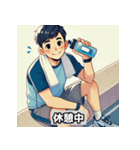 ジョギング男子スタンプ（個別スタンプ：3）