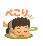 短髪パパの挨拶スタンプ（個別スタンプ：21）