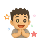 短髪パパの挨拶スタンプ（個別スタンプ：23）