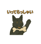 黒犬通信。気持ち代弁中。家族や仲間と（個別スタンプ：9）