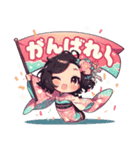 甘えん坊の着物好きの女の子（個別スタンプ：15）