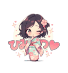 甘えん坊の着物好きの女の子（個別スタンプ：31）