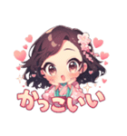 甘えん坊の着物好きの女の子（個別スタンプ：35）