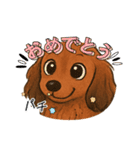 『ミニチュアダックス』のスタンプ①（個別スタンプ：25）