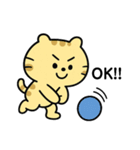 バレーする豹②（個別スタンプ：3）