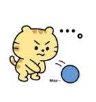 バレーする豹②（個別スタンプ：4）
