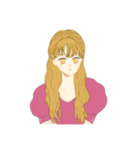 ピンクを纏った女の子（個別スタンプ：3）