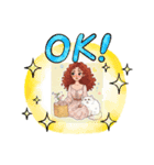 動物好きな女優さんスタンプ（個別スタンプ：6）