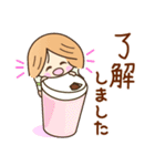 ☆元気で笑顔☆日常の敬語あいさつスタンプ（個別スタンプ：3）