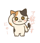 敬語の三毛猫スタンプ（個別スタンプ：4）