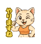 敬語で筋肉猫のキュートなマッスルキャット（個別スタンプ：18）