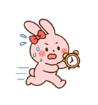 敬語のピンクウサギのスタンプ（個別スタンプ：37）