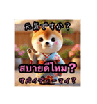 豆柴の日本語とタイ語のあいさつ2（個別スタンプ：4）