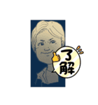 誰かの似顔絵あいさつ。（個別スタンプ：7）