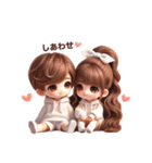 可愛いパーカーカップル♡（個別スタンプ：7）