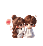 可愛いパーカーカップル♡（個別スタンプ：13）