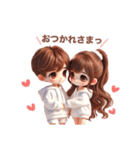 可愛いパーカーカップル♡（個別スタンプ：26）