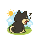 散歩に行きたくない黒豆柴（個別スタンプ：7）