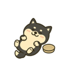 散歩に行きたくない黒豆柴（個別スタンプ：24）