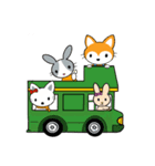 赤狐とグレーのうさぎ（個別スタンプ：1）