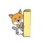 赤狐とグレーのうさぎ（個別スタンプ：4）