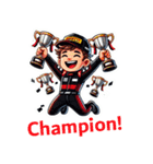 F1ドライバーのライフスタイル（個別スタンプ：8）
