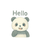 水彩パンダ【Watercolor Panda Moods】（個別スタンプ：8）