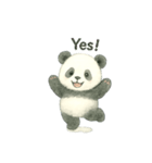 水彩パンダ【Watercolor Panda Moods】（個別スタンプ：21）